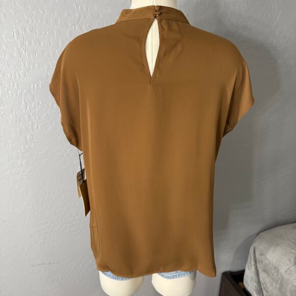 Halogen Womens 3/4 Sleeve Blouse, Brown, M - Picture 2 of 5